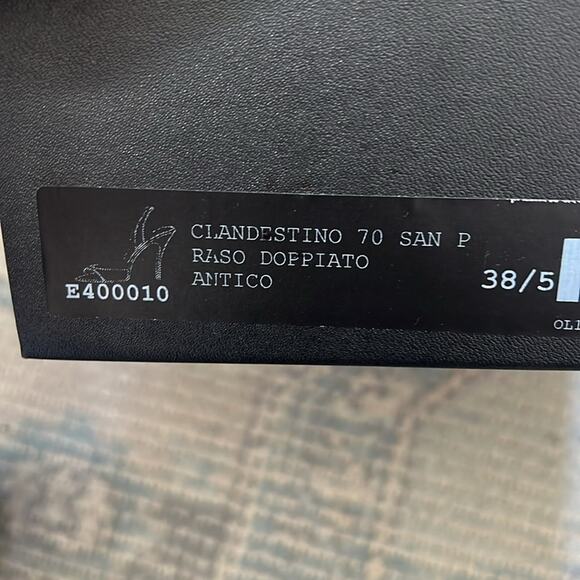 Giuseppe Zanotti Slingback Satin Heel Size 8 Antique Pink - Picture 6 of 7